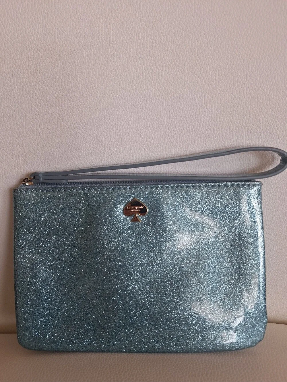 Kate Spade Teal Blue Glitter Wrislet EUC